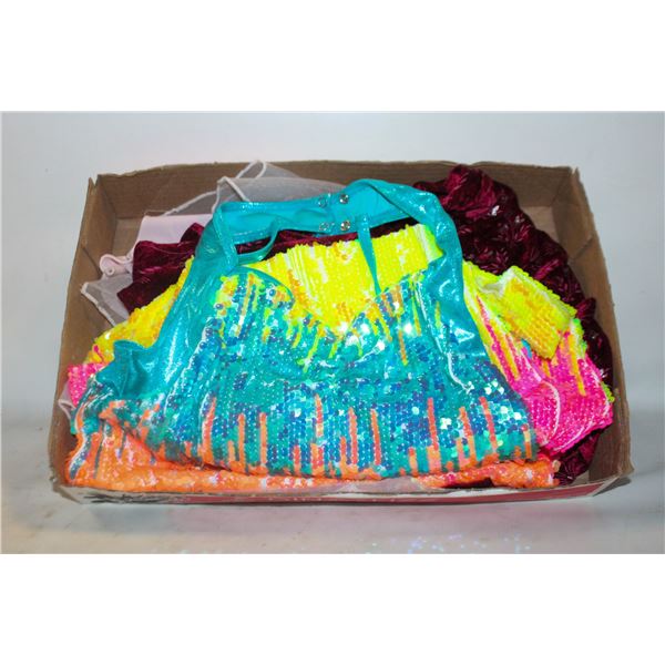 FLAT OF 3 SKATING COSTUMES SIZE 10