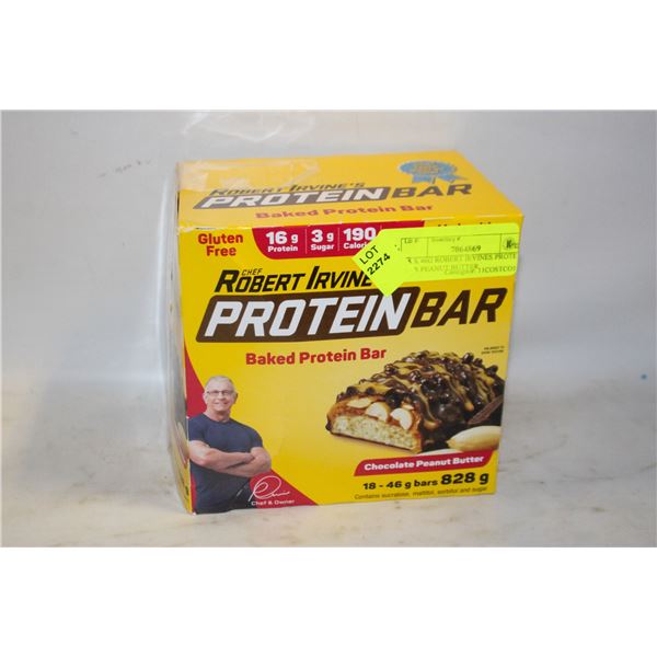 18 X 46G ROBERT IRVINES PROTEIN BAR PEANUT BUTTER