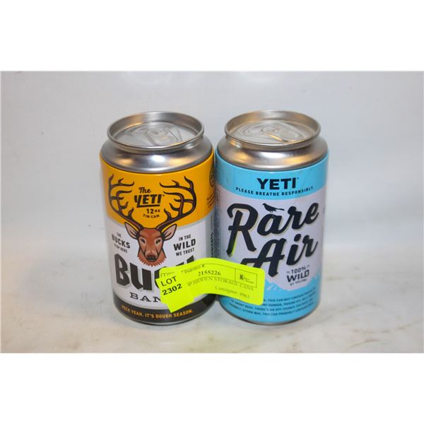 2 LIFT TOP HIDDEN STORAGE CANS