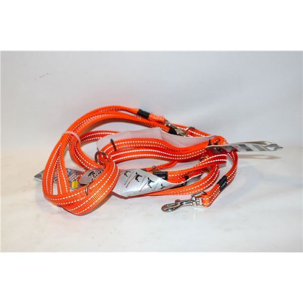 2 ADJUSTABLE DOG LEASHES