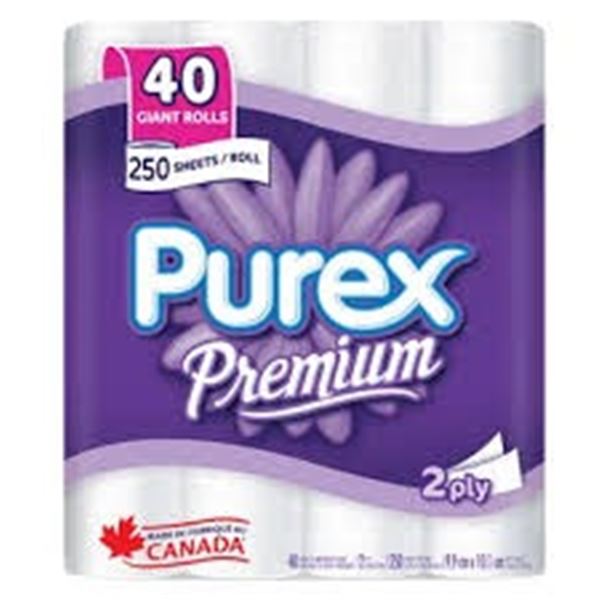 NEW W PACKAGE 40 ROLLS PUREX PREMIUM TOILET PAPER