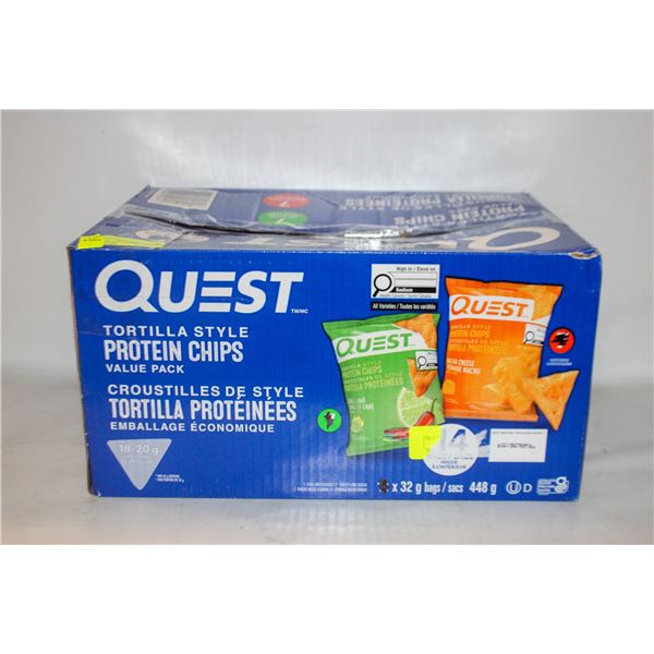 10 X 32G QUEST TORTILLA STYLE PROTEIN CHIPS