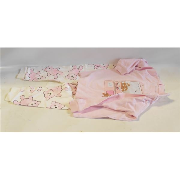 NEW 2 PIECES PEKKLE 2/3M KIDS PINK BEAR SET