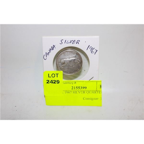 CANADA 1967 SILVER QUARTER