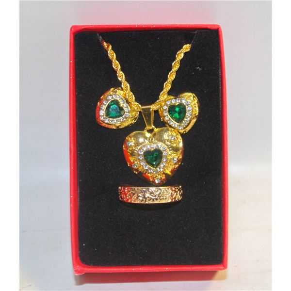 NEW NECKLACE AND RING WITH EARRINGS