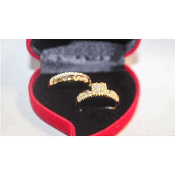 NEW 2PCS/SET RING SET SZ7