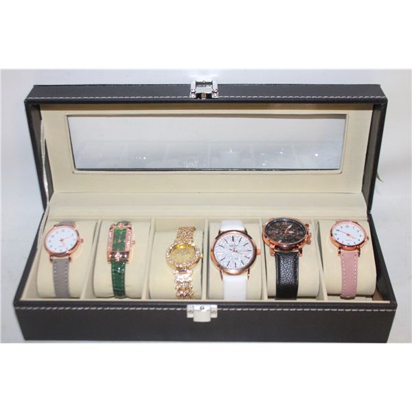NEW FAUX LEATHER WATCH STORAGE BOX WITH