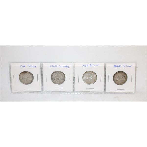 4 1968 SILVER QUARTERS