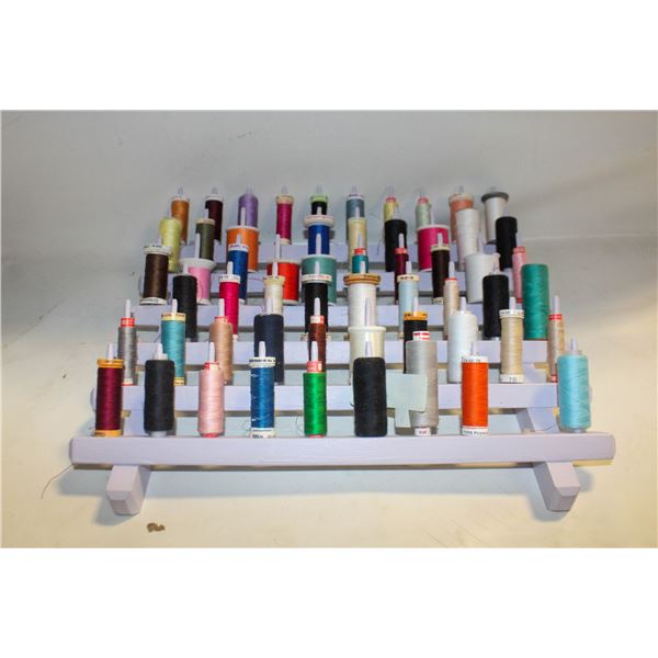 SEWING THREAD WOOD RACK WITH 57