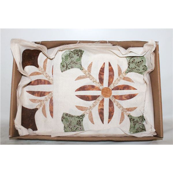 16 QUILT BLOCKS 13"X13" FOR QUILTING,