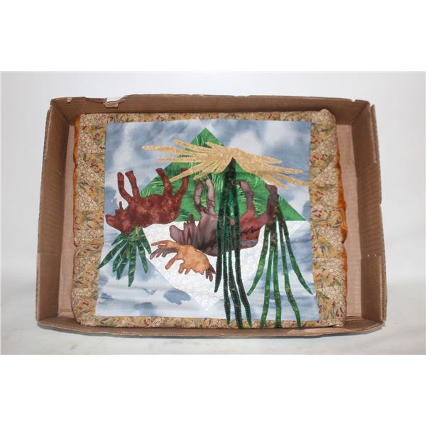 9 QUILT BLOCKS 13.5"X13.5" FOR QUILTING,