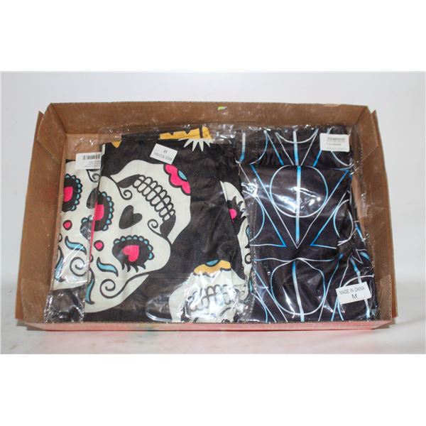 NEW 4 WOMENS MEDIUM LEGGINGS, SUGAR