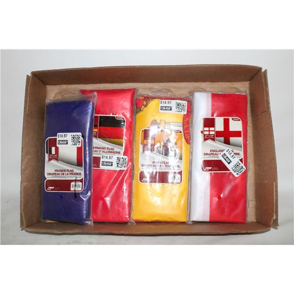 NEW & SEALED 4 FLAGS, 23"X54" FRANCE,