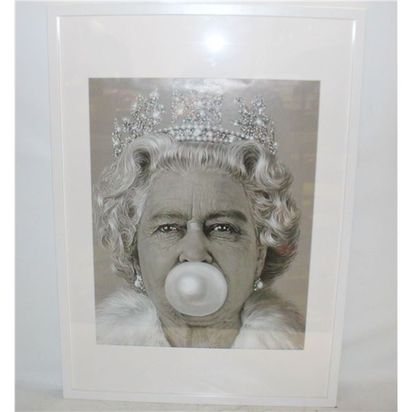QUEEN OF ENGLAND ART 28 INCH X 21 INCH