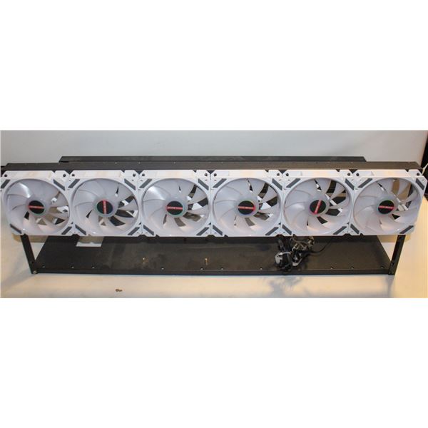 BITCOIN MINING 10 CARD RIG WITH RGB FANS