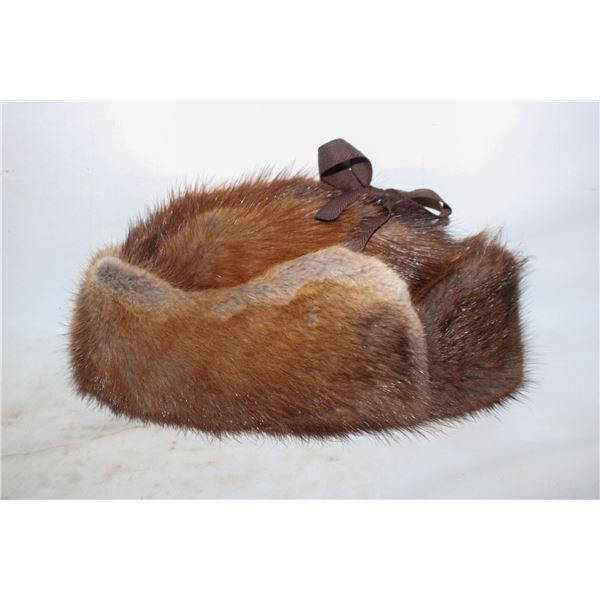 MUSKRAT FUR HAT
