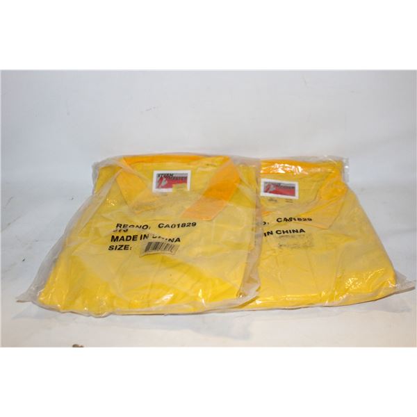 2 NEW STORM MASTER  RAIN JACKET SUIT SIZE LARGE