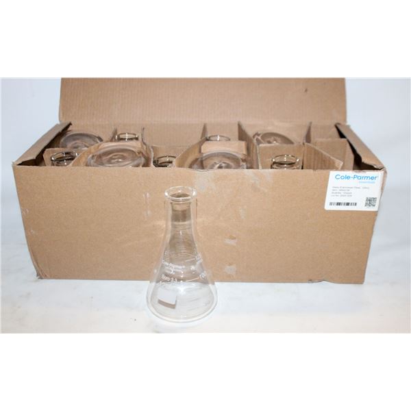LOT OF TEN 125ML ERLENMEYER FLASKS