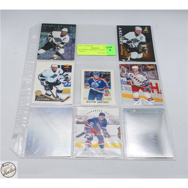 8X WAYNE GRETZKY CARDS "SHEET"