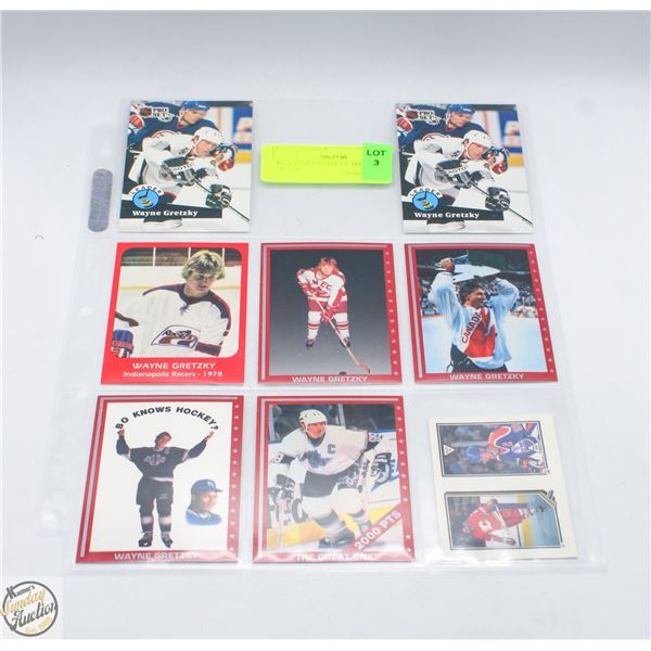 8X WAYNE GRETZKY CARDS "SHEET"