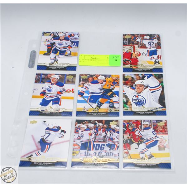 8X CONNOR MCDAVID 1ST YEAR CARDS