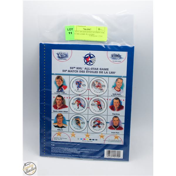 SEALED CANADA POST STAMPS NHL ALLSTAR GAME PLAYERS