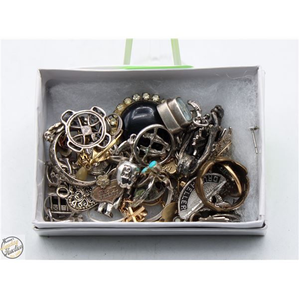 ESTATE JEWELRY CHARMS AND SOME STAMPED 925 ETC