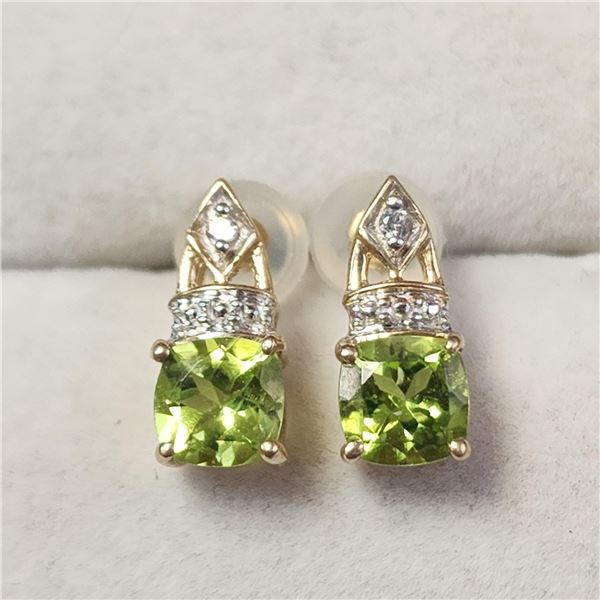 10K YELLOW GOLD PERIDOT(1CT) DIAMOND