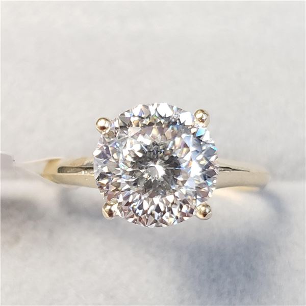 10K YELLOW GOLD MOISSANITE(2CT) RING SIZE 5.5