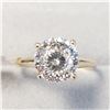 Image 1 : 10K YELLOW GOLD MOISSANITE(2CT) RING SIZE 5.5