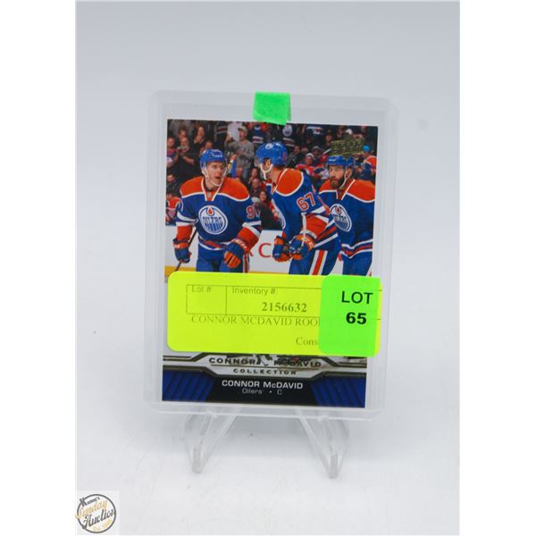 CONNOR MCDAVID ROOKIE CARD
