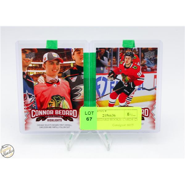 CONNOR BEDARD ROOKIE CARDS (2)