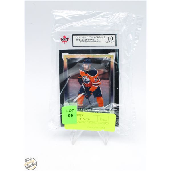 LEAON DRAISAITL GRADED 10 CARD
