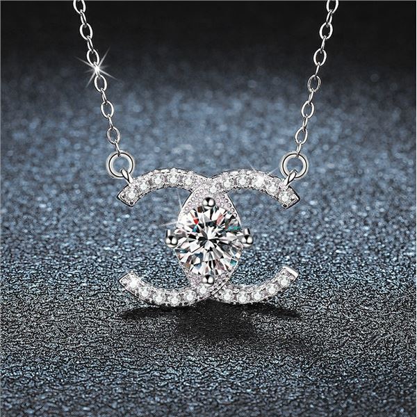 1 CT GRA CERTIFIED ROUND BRILLIANT 925S NECKLACE
