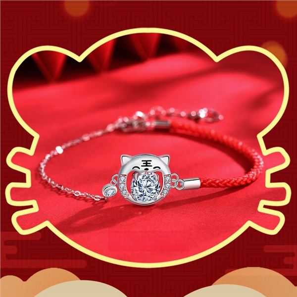 1 CT GRA CERTIFIED ZODIAC TIGER ROPE SYLE BRACELET