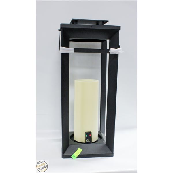 TX BRANDS INDOOR/OUTDOOR PILLAR CANDLE LANTERN