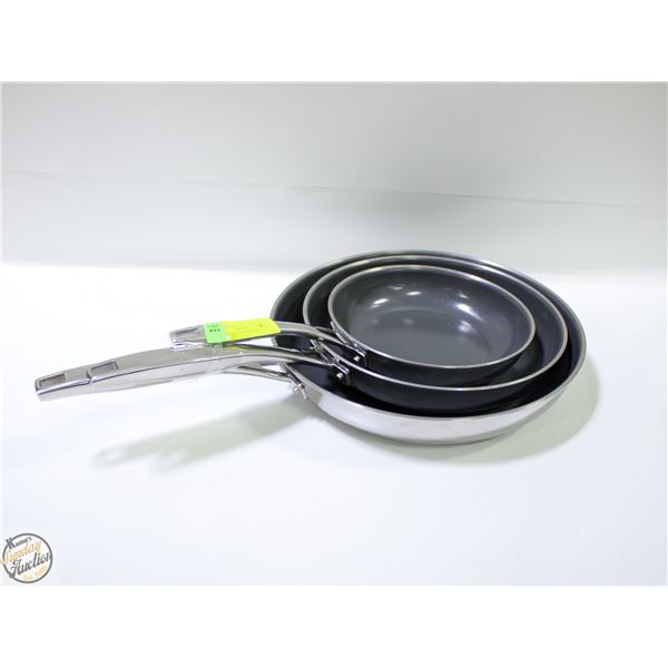 3PCS TRAMONTINA SKILLETS