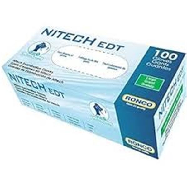 4 X 100 GLOVES NITECH EXAMINATION GLOVES LARGE