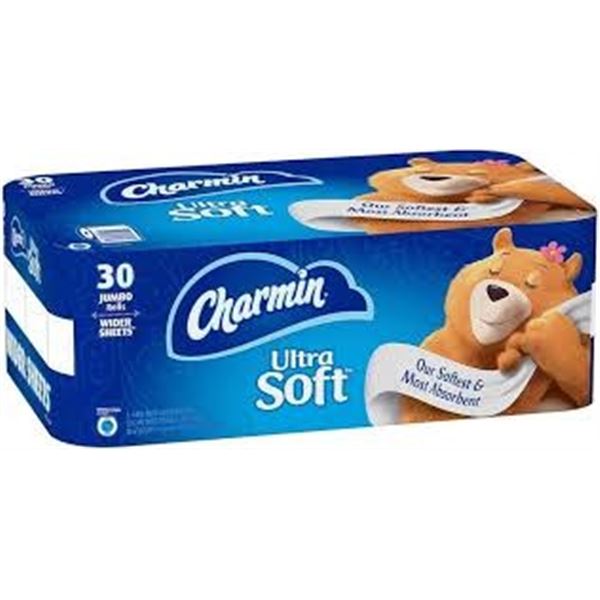 30 ROLLS CHARMIN ULTRA SOFT TOILET PAPER