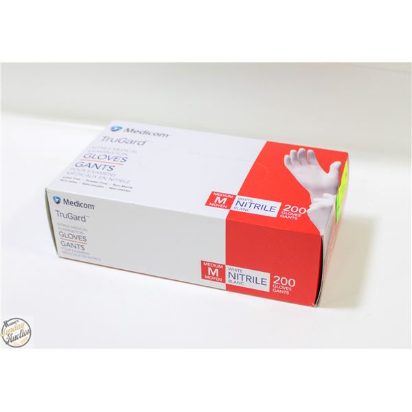 NEW 200 GLOVES MEDICOM TRUGARD NITRILE MEDICAL MED