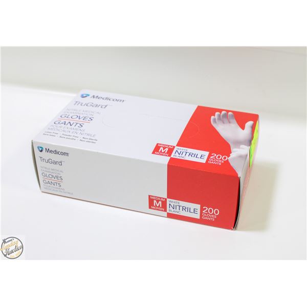 NEW 200 GLOVES MEDICOM TRUGARD NITRILE MEDICAL MED