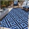 Image 1 : BRAND NEW INSUN GEOMETRY PLASTIC RUG 9 X 12' BLUE