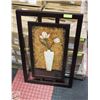 Image 1 : ROSEWOOD WOOD GRAINED FRAMED DECORATIVE