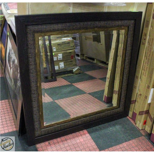 LARGE DECORATIVE BEVELLED GLASS MIRROR -