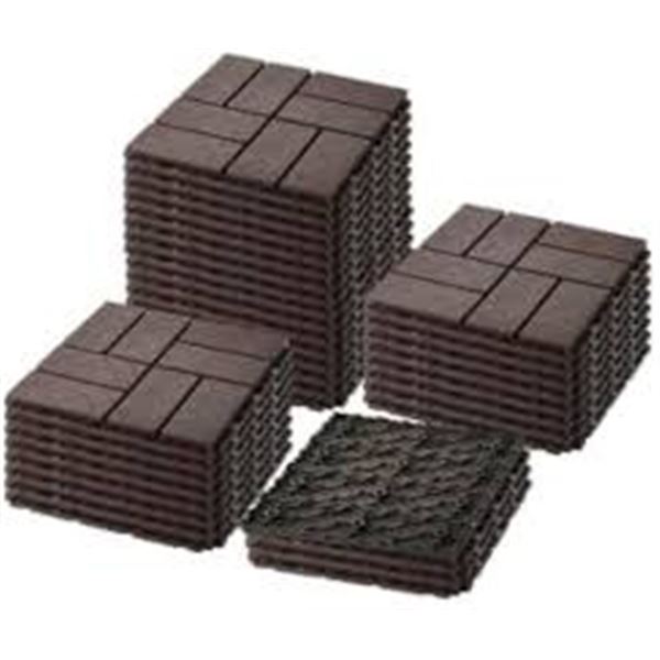 NEW W BOX 38 SQ FT INTERLOCKING DECK TILES 12 X 12