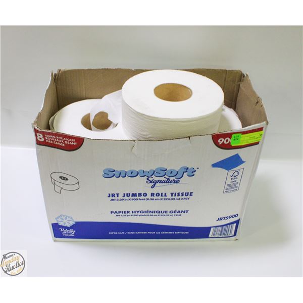 7 X 900FT SNOWSOFT JUMBO ROLLS TISSUE PAPER