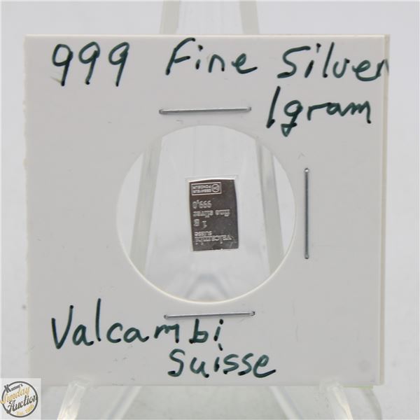 #3729- CANADIAN .999 FINE SILVER 1 GRAM