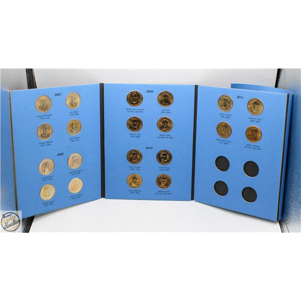 US PRESIDENTIAL DOLLARS 2007-11 IN FOLDER COMPLETE