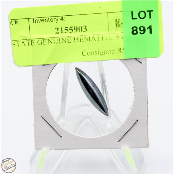 ESTATE GENUINE HEMATITE STONE 1 INCH LONG