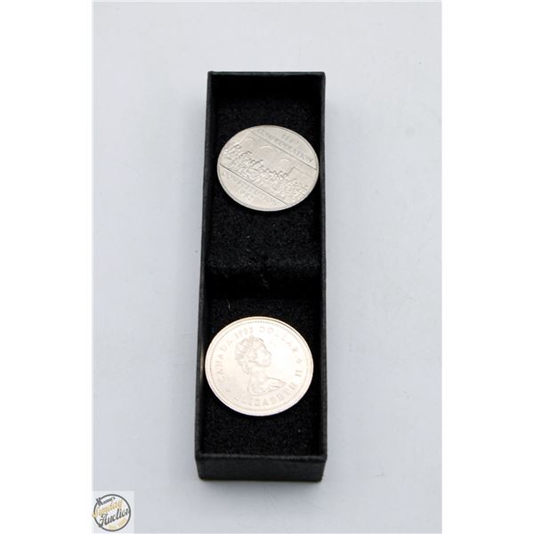 2 CANADIAN CONFEDERATION 1867-1982 $1 COINS